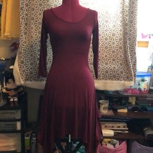 Burgundy dress